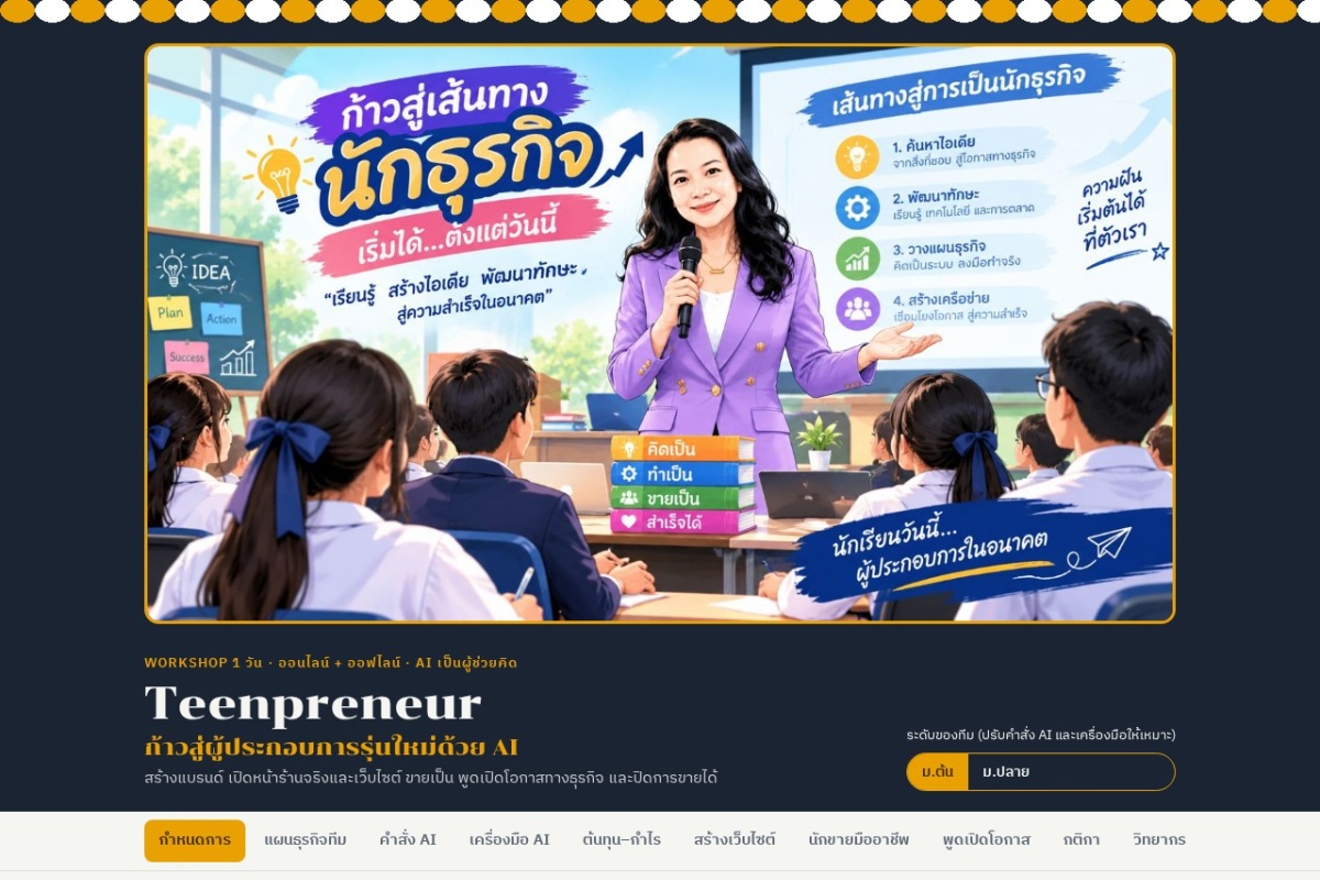 เว็บแอปการเรียนรู้สำหรับนักเรียน